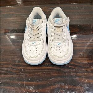 Nike Kids White and Blue Sneakers